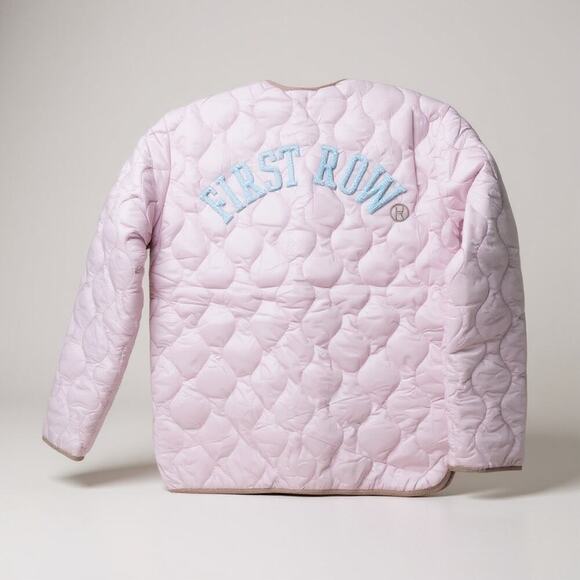 NWT First Row Denim "Keep Things Simple" Pink Quilted Jacket Enjoy Life – Small - Picture 5 of 12